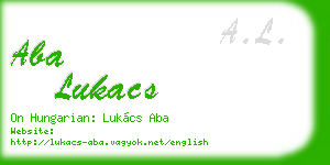 aba lukacs business card